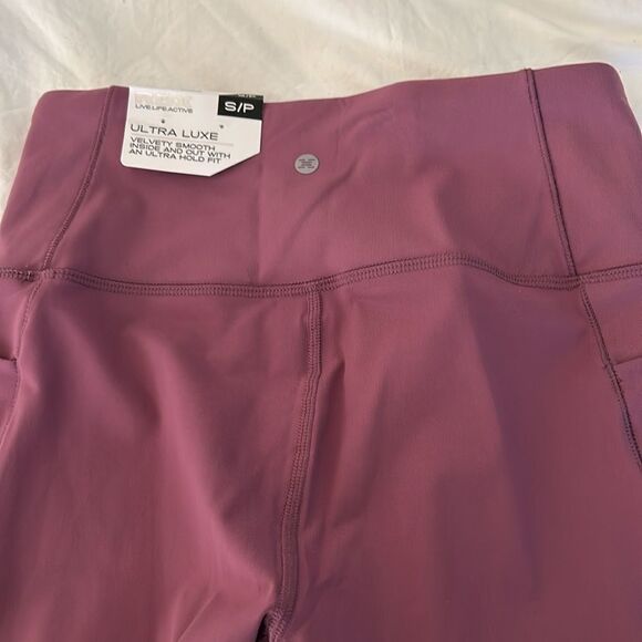 RBX Ultra Luxe Velvety Smooth Capri Leggings, Small, Rose Color, NWT - Picture 6 of 7